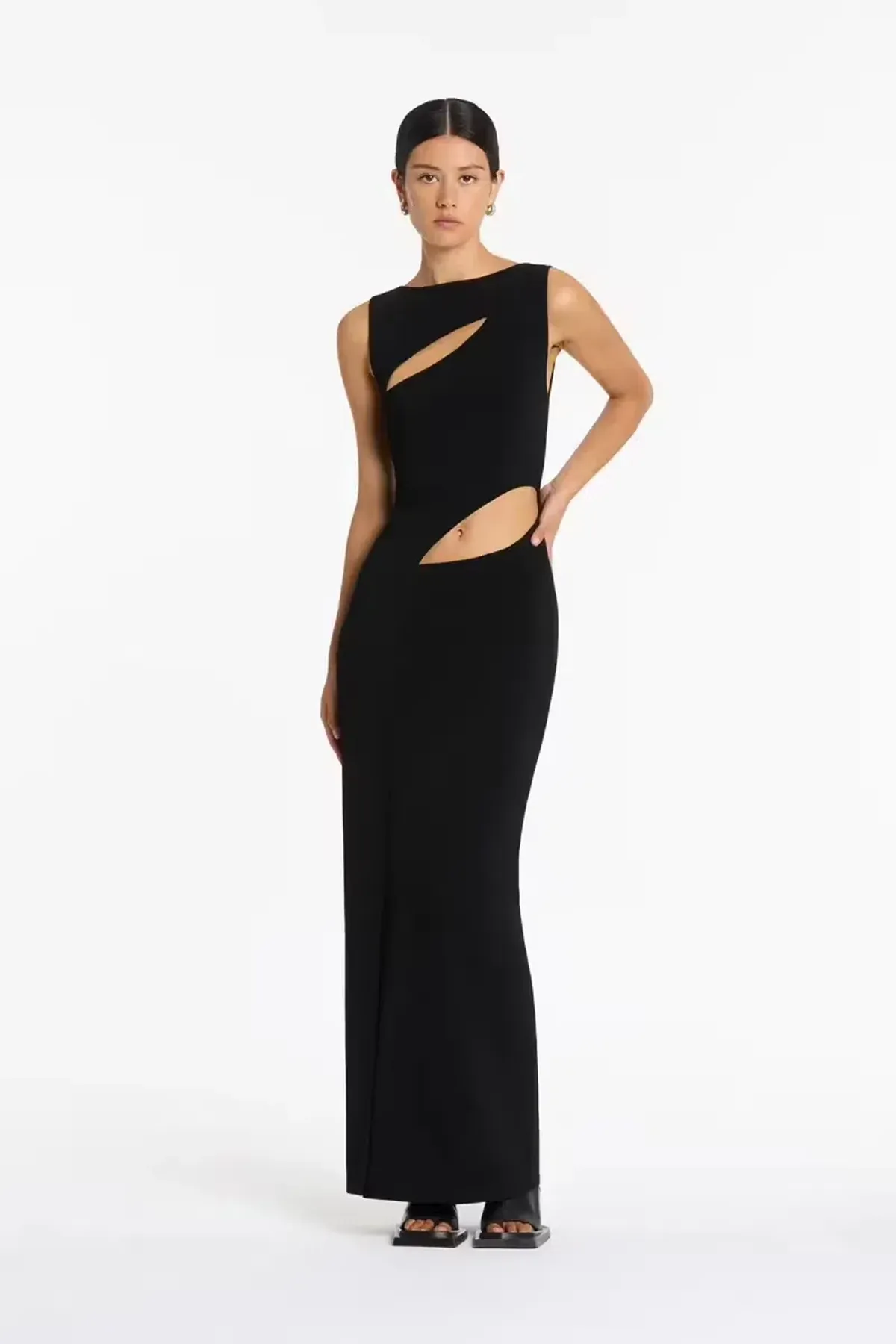 Sir the Label Nadja Cut Out Maxi Dress Black Size 6 - Image 3