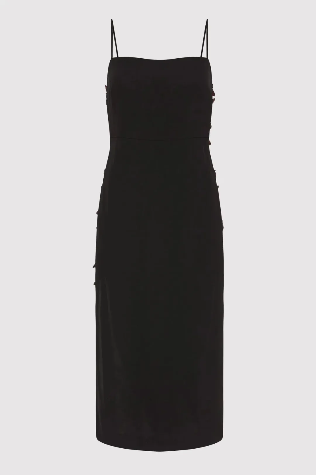St. Agni Link Detail Midi Dress Black Size 6 for rent on The Volte - main image
