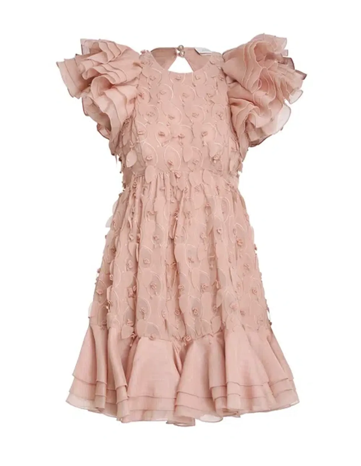 Zimmermann Dancer Frilled Mini Dress Blush Size 0 / 8 AU - Image 4