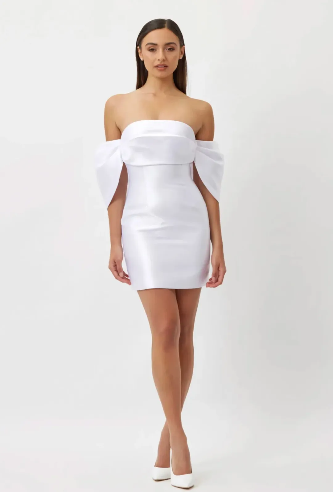 Bianca & Bridgett Eden Mini Dress White Size 8 for rent on The Volte - main image