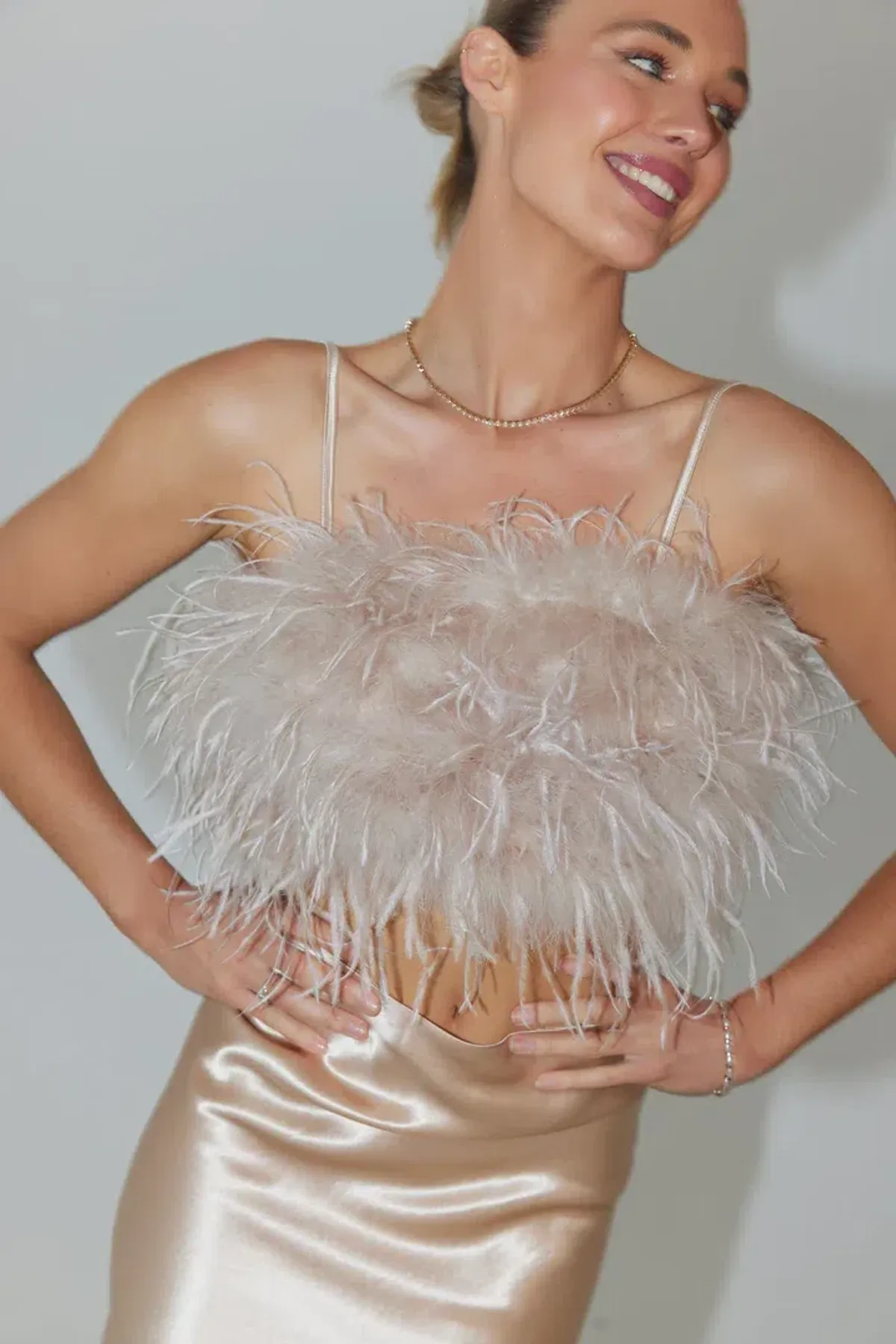 Bubish Iris Top & Harlow Skirt Champagne Size S / AU  8 - Image 2