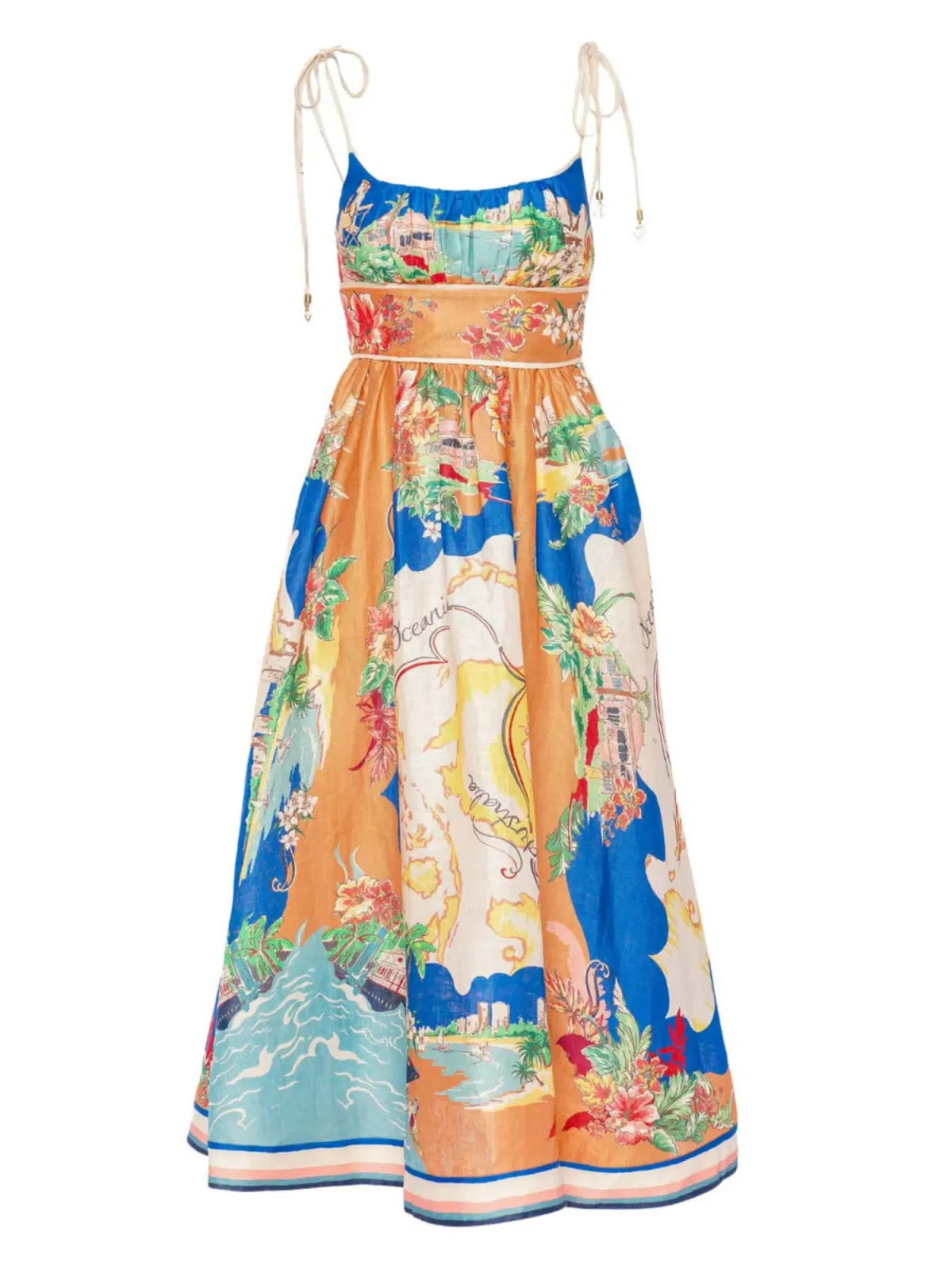 Zimmermann Alight Picnic Dress Nautical Map Size 2 / AU 12 - Image 3