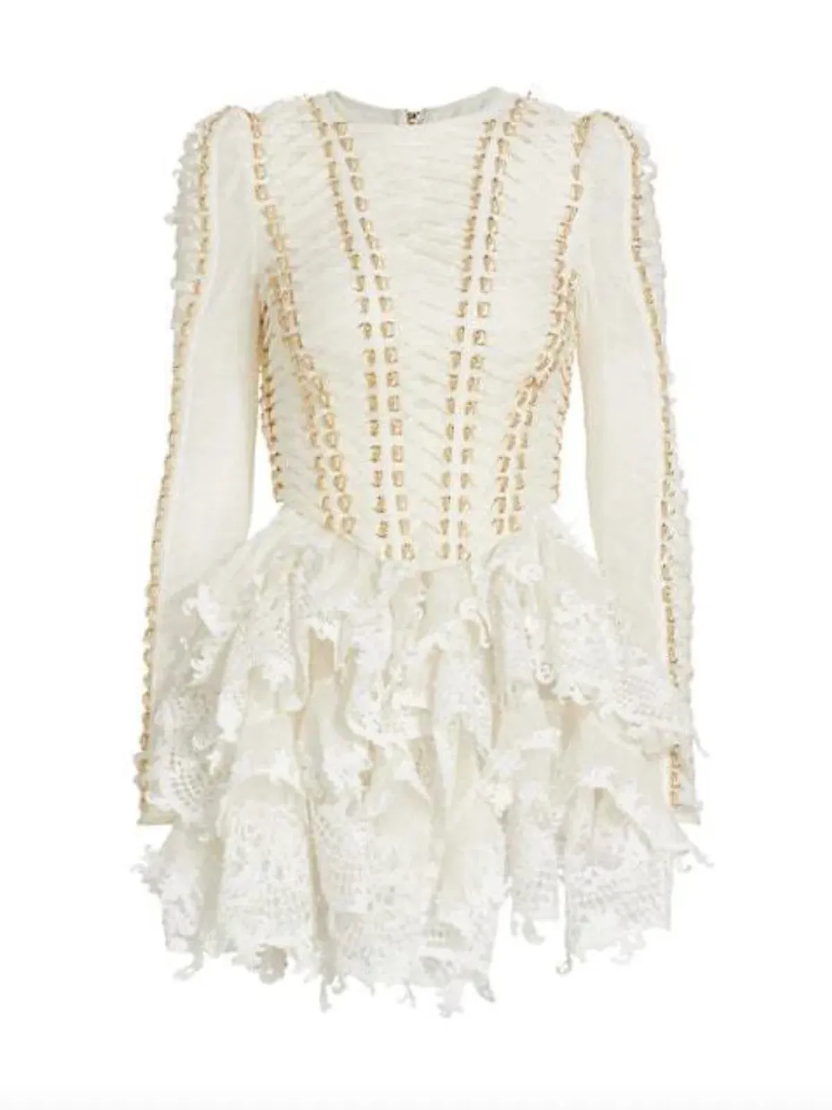 Zimmermann Coaster Corset Laced Dress Ivory Size 0 / AU 8 - Image 3