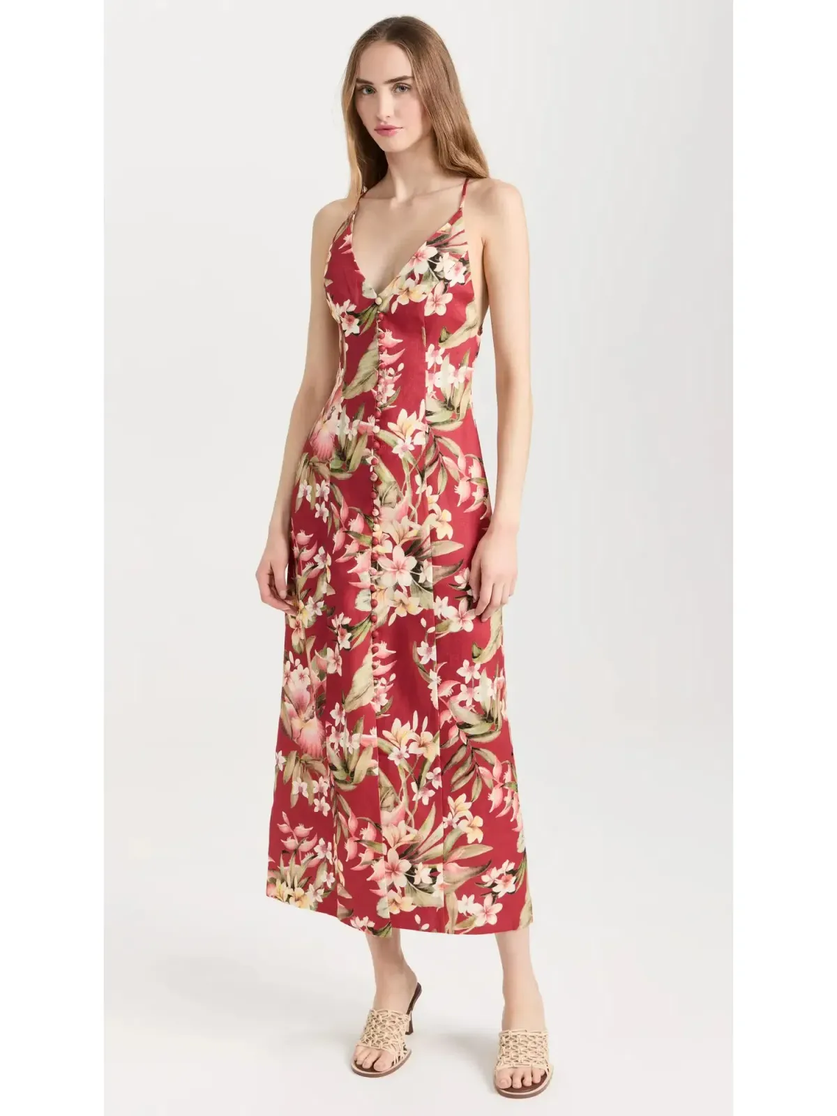 Zimmermann Lexi Slip Dress Red Palm Size 2 / AU 12 - Image 1