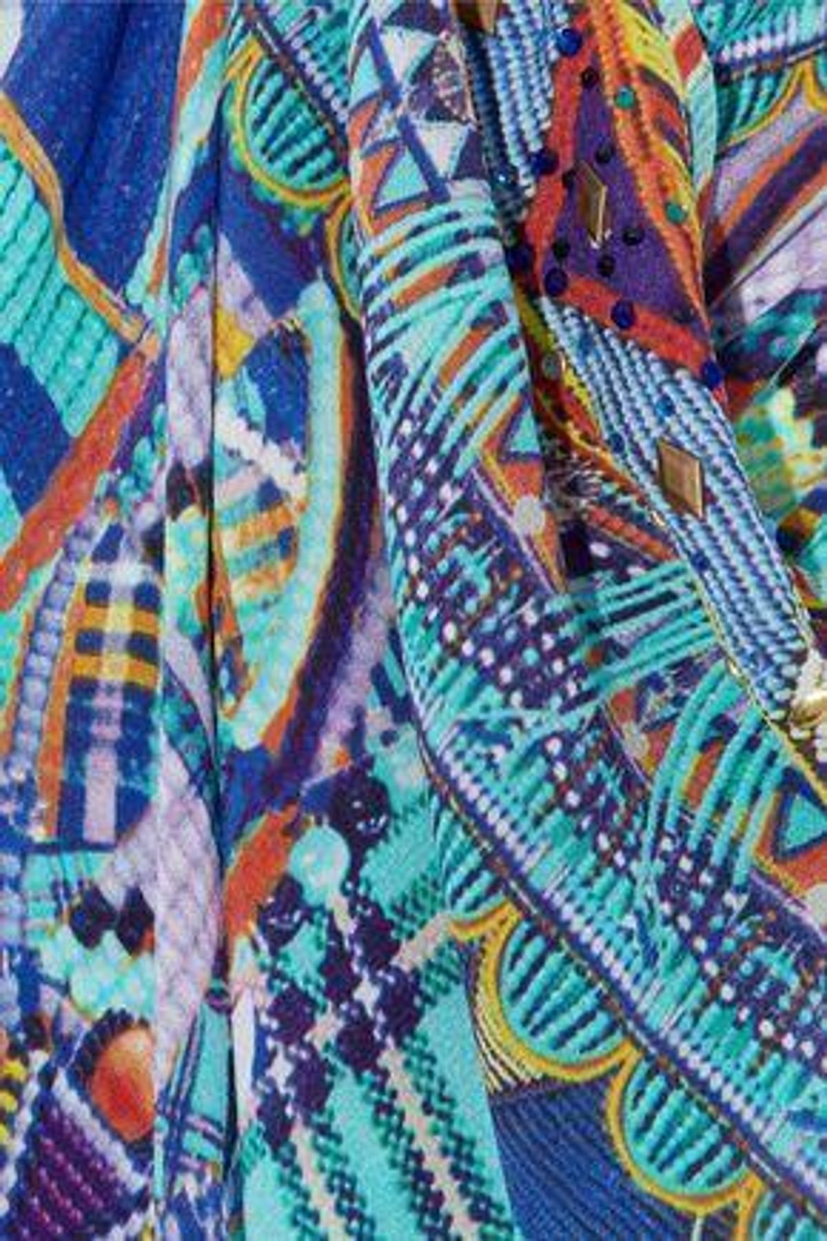 Camilla Divinity Dance Short Round Neck Kaftan Print One Size - Image 2