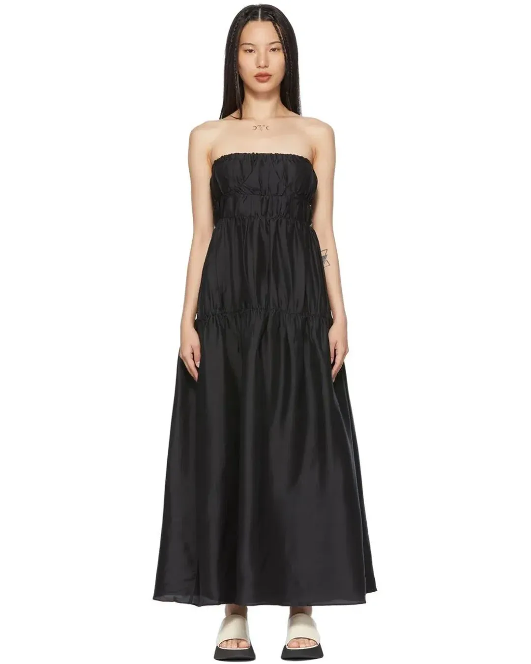 Sir The Label Evie Strapless Dress Black Size 2 / 10 AU for rent on The Volte - main image