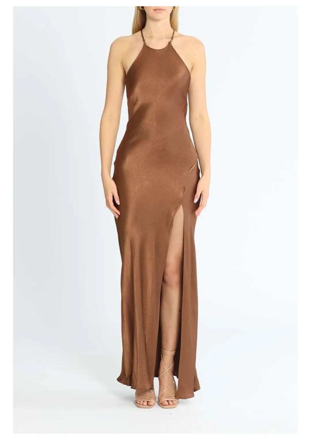 Bec & Bridge Annika Maxi Dress Brown Size 8 for rent on The Volte - main image