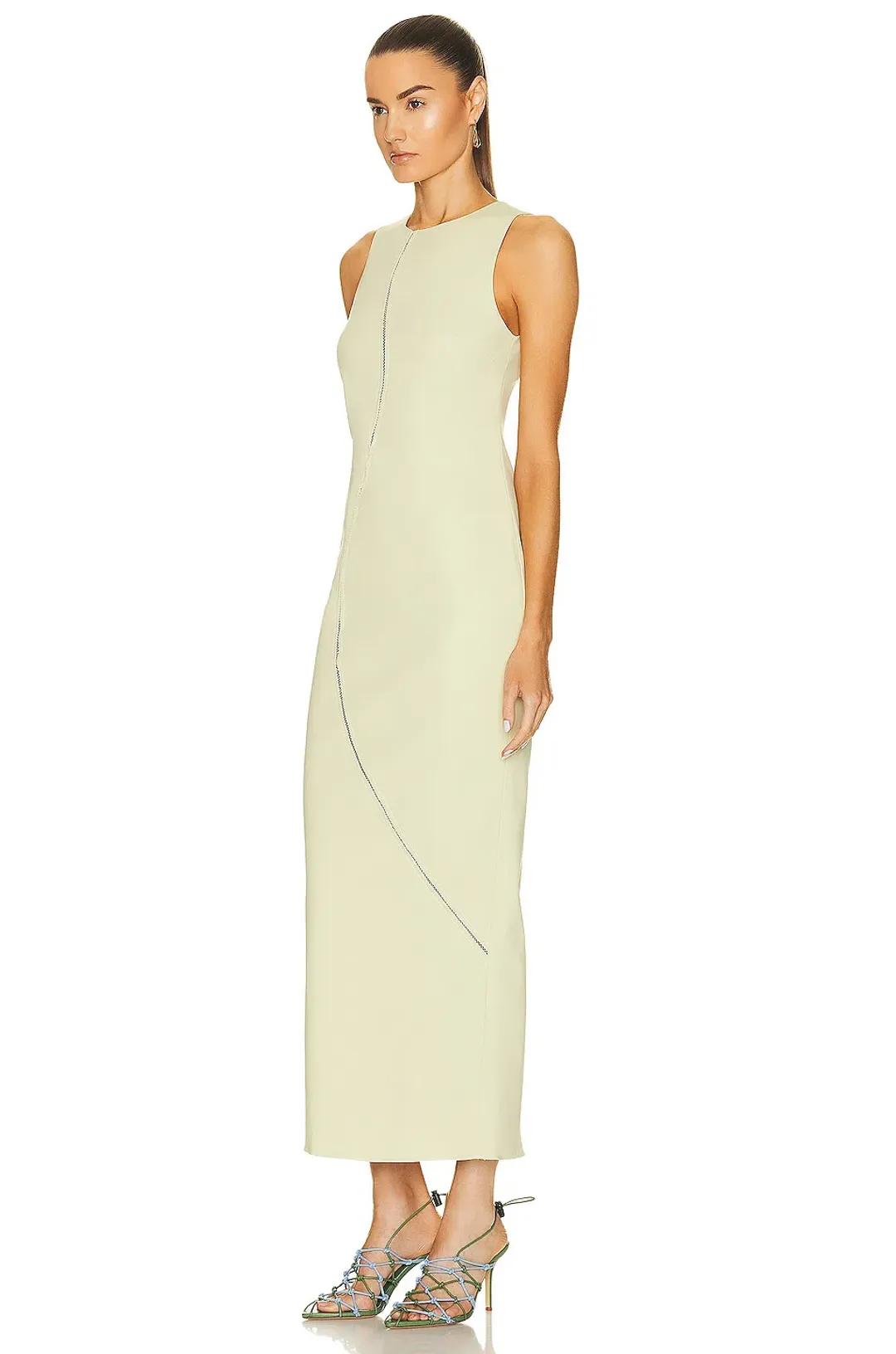 Sir The Label Esther Midi Dress Pistachio Green Size 2 / 10 AU for rent on The Volte - main image
