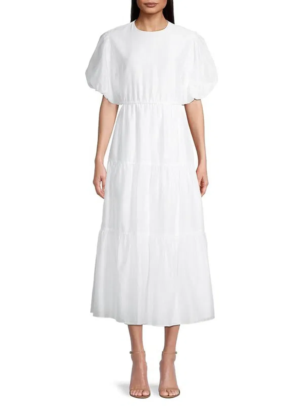 Sir the Label Franc Open Back Midi Dress Chalk White Size 2 / 10 AU - Image 1