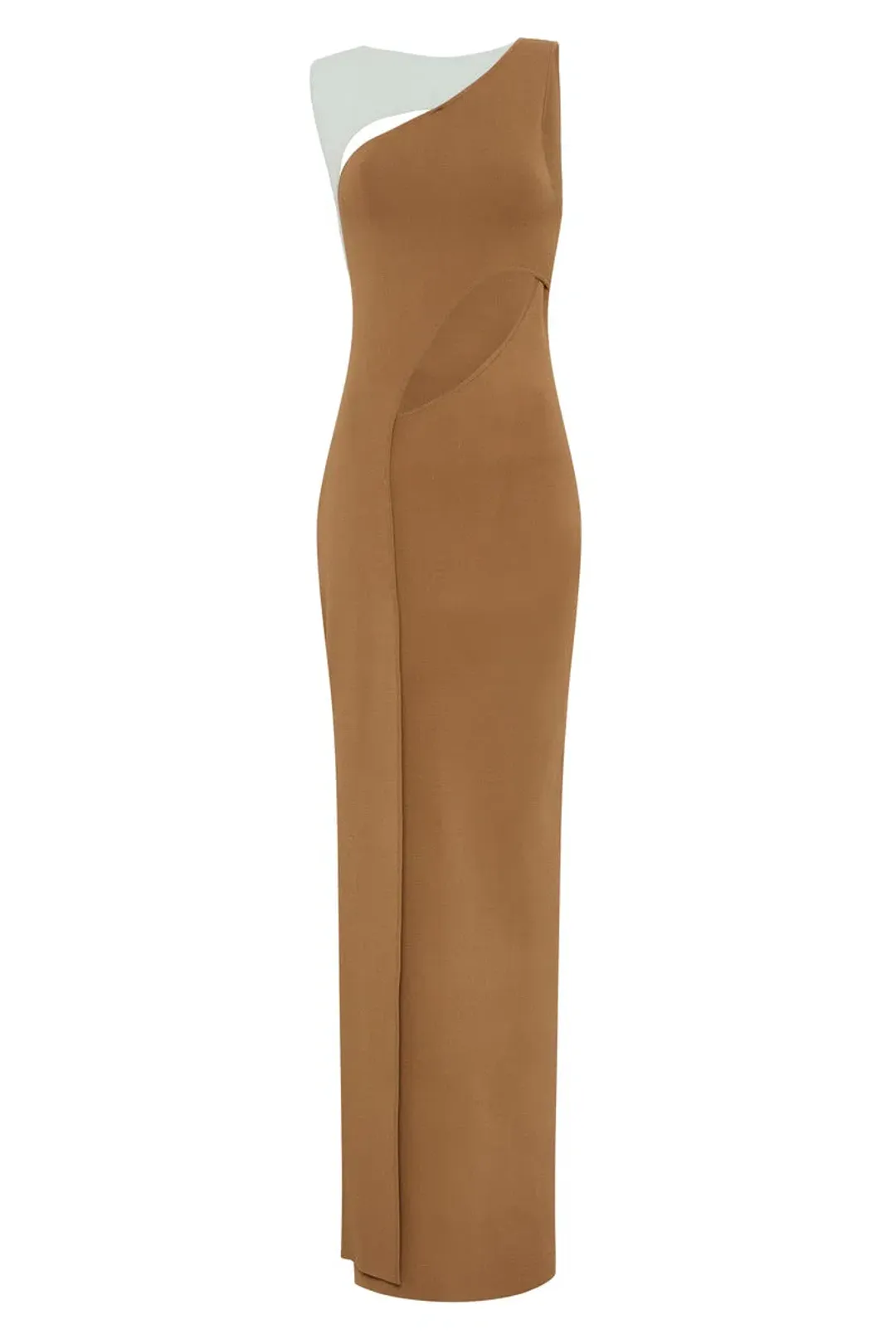 Sir The Label Nadja Cut Out Midi Dress Cinnamon Size 0 / 6 AU  for rent on The Volte - main image