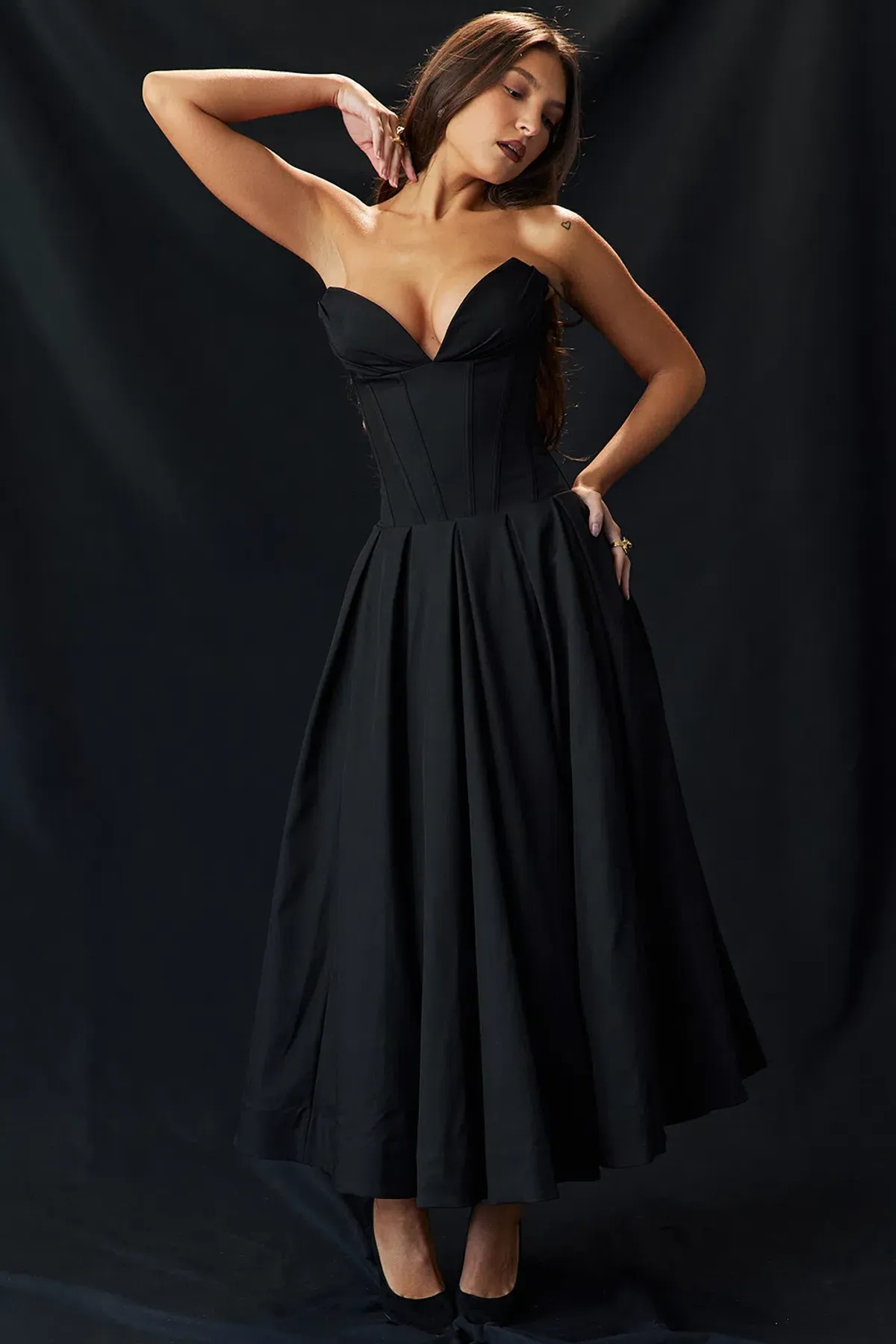 House Of CB Lady Strapless Midi Dress Black Size S / AU 8 - Image 9