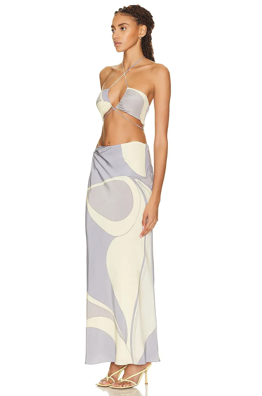 Sir The Label Adrianna Deconstructed Dress Cesco Print Size 2 / 10 AU for rent on The Volte - main image