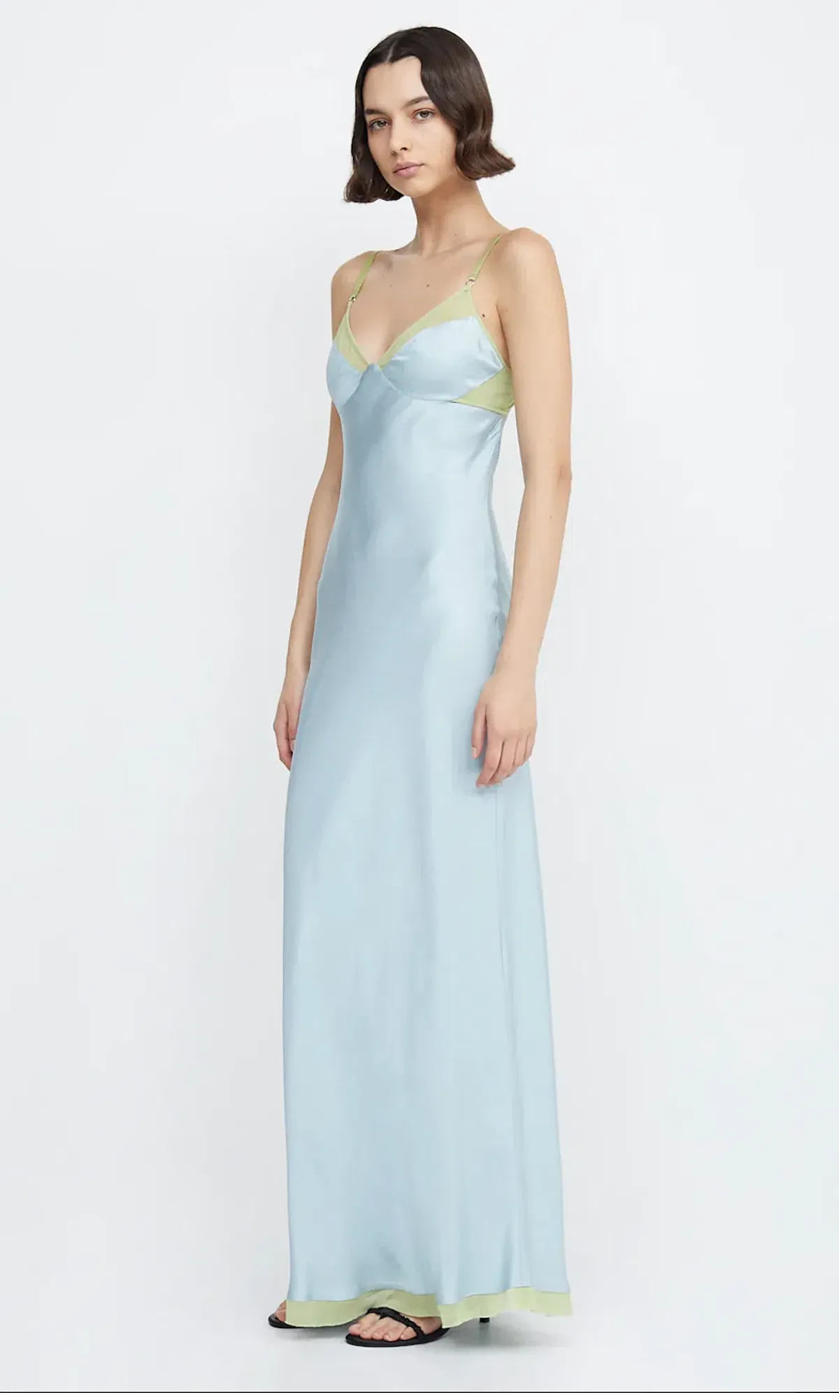 Bec & Bridge Joelle Maxi Dress Cloud Blue/Pear Size M / AU 10 - Image 3