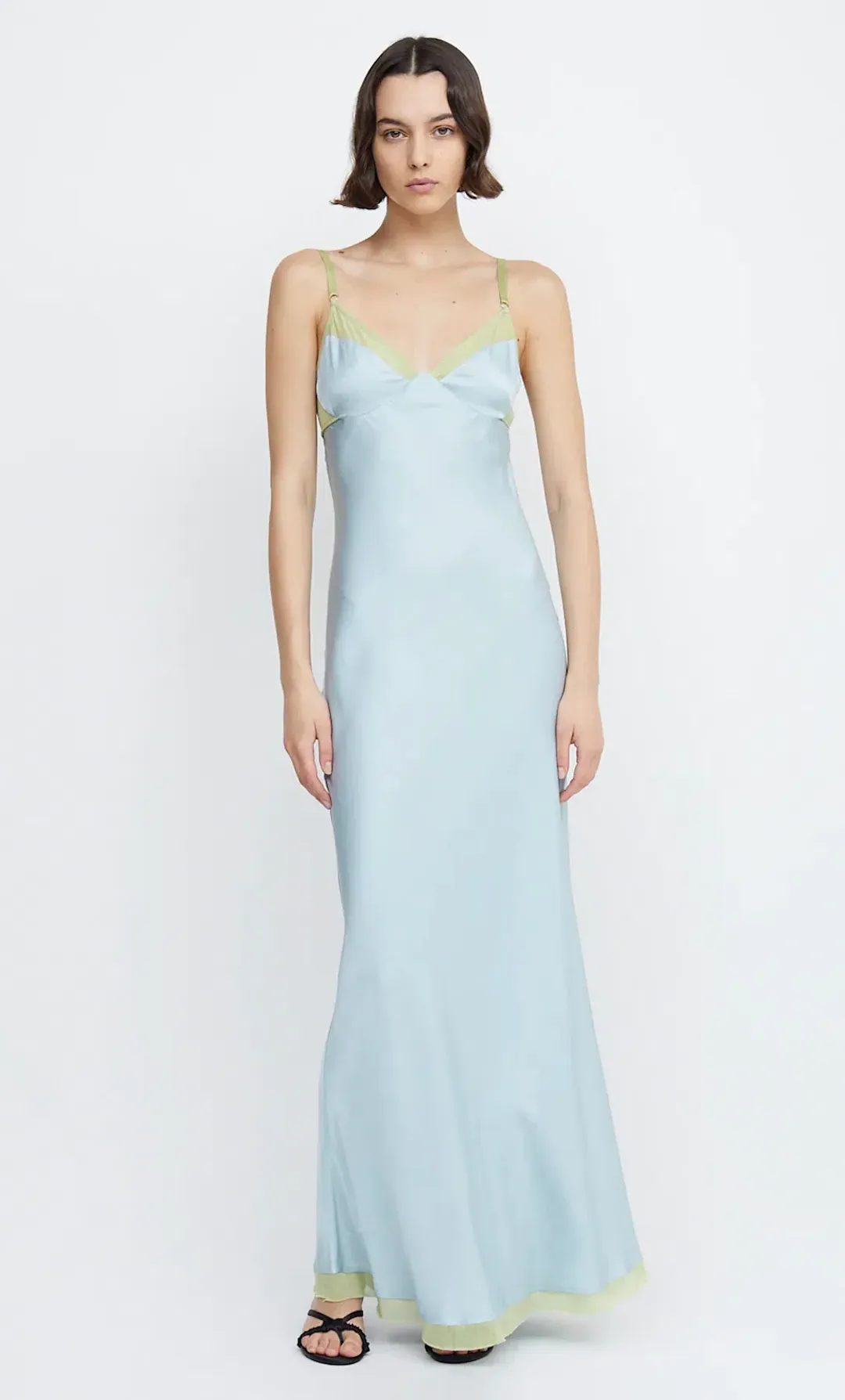 Bec & Bridge Joelle Maxi Dress Cloud Blue/Pear Size M / AU 10 for rent on The Volte - main image