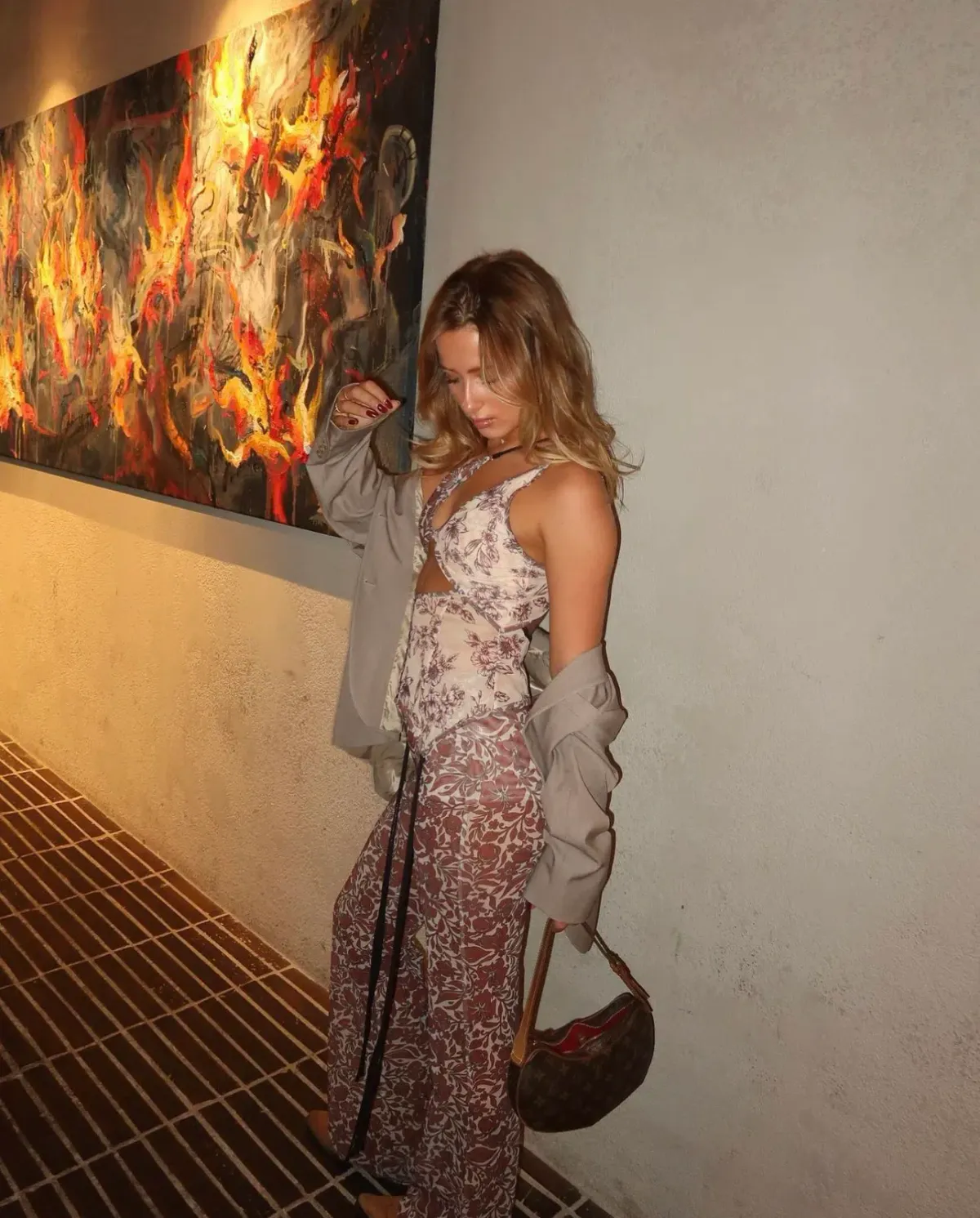 Bec & Bride Nova Top & Priya Pants Set Multi Floral Size 8 - Image 4