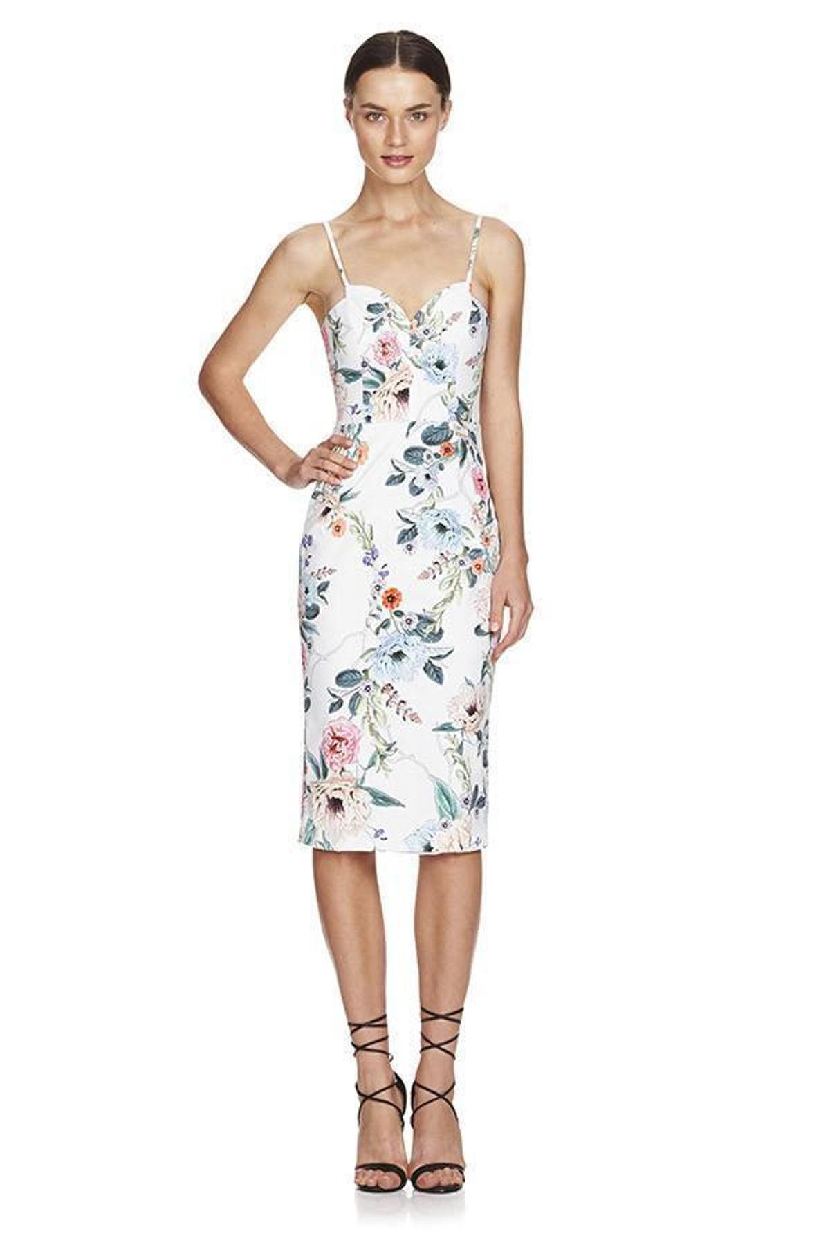 Talulah Melrose Floral Midi Dress Print Size 8 - Image 1
