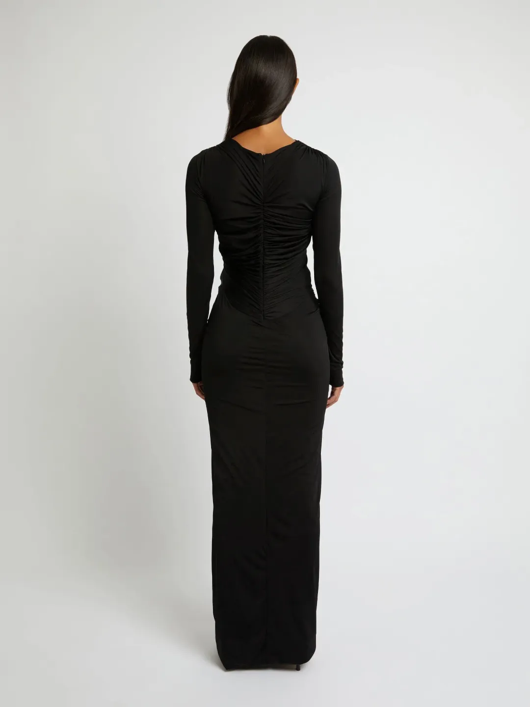 Christopher Esber Venus Long Sleeve Dress Black Size 6 for rent on The Volte - main image