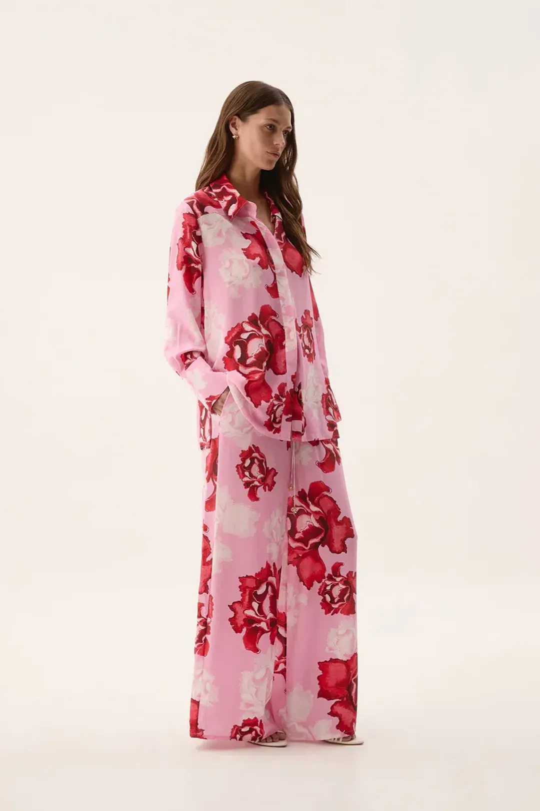 Aje Atomic Silk Shirt size 6 and Relaxed Pants size 8 for rent on The Volte - main image