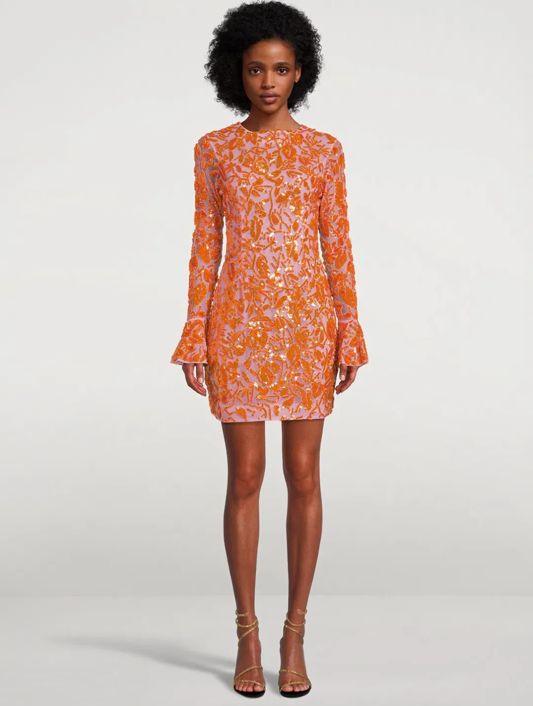Rachel Gilbert Lupita Mini Dress Pink/Orange Sequin Size 1 / AU 8 for rent on The Volte - main image