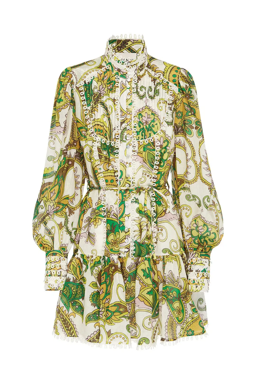 Alemais Octavia Ruffle Mini Dress Multi Size 8 for rent on The Volte - main image