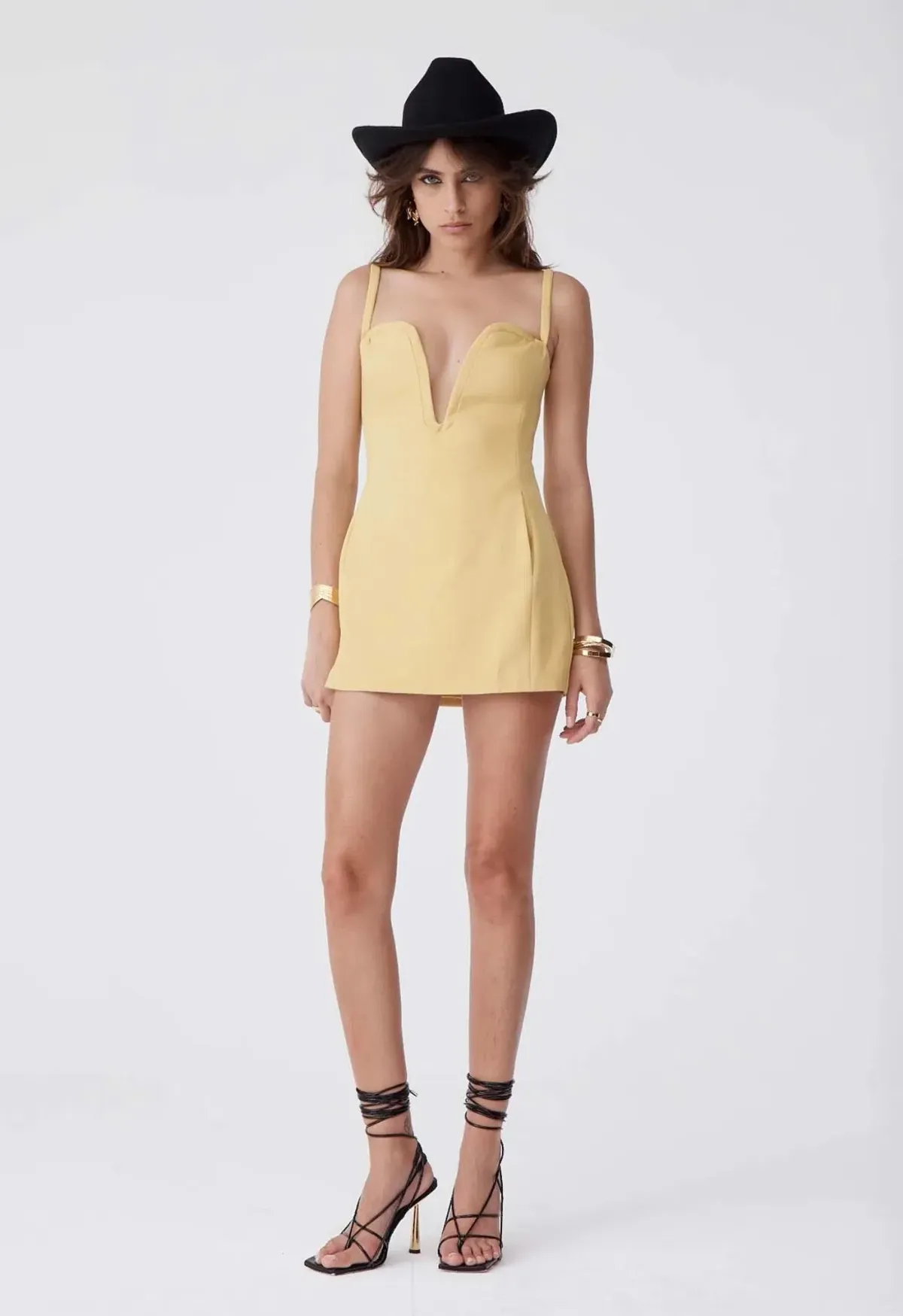 Atoir All Caught Up Mini Dress Yellow Size 8 - Image 1