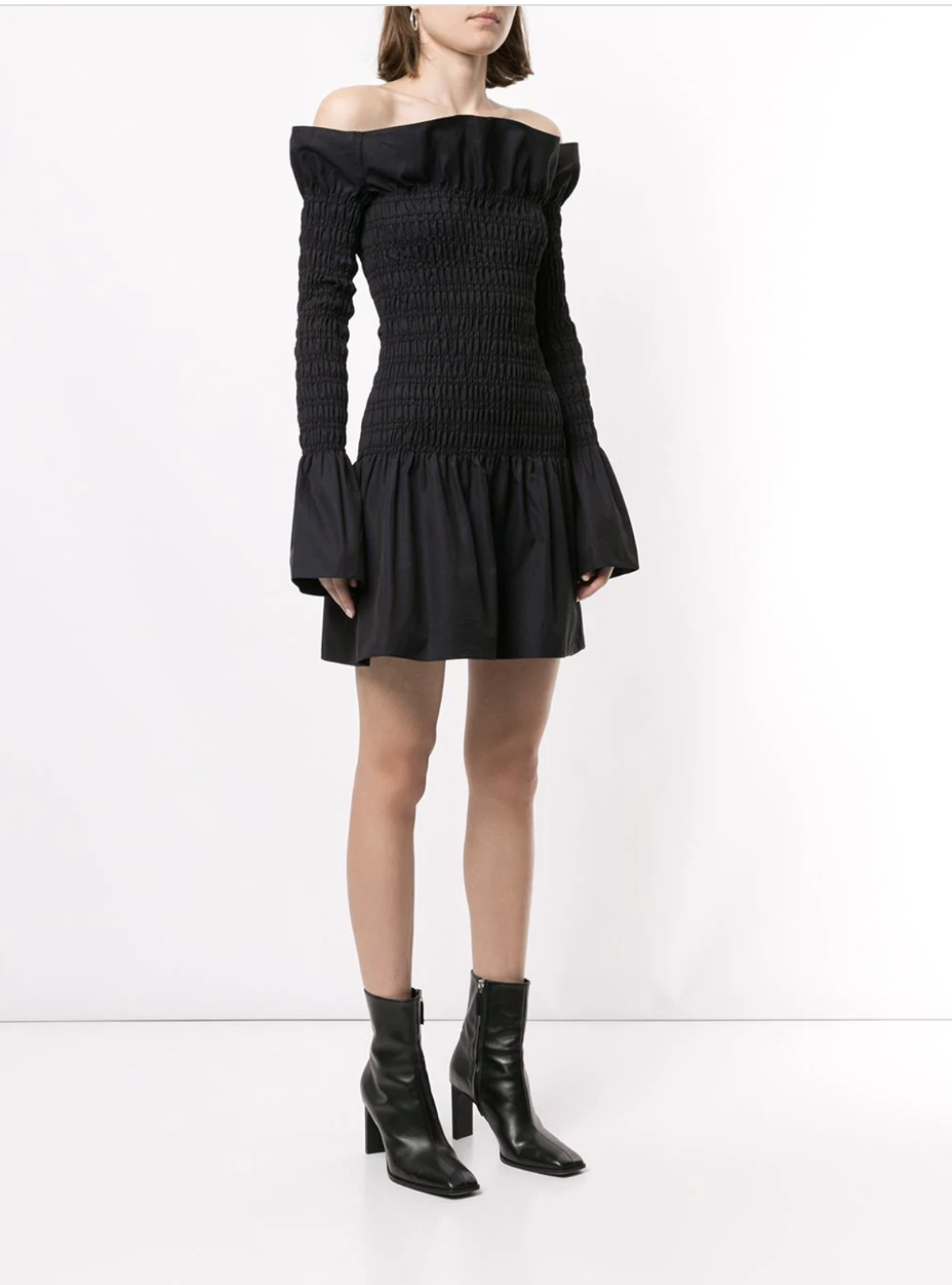 Dion Lee Shirred Mini Dress Black Size 8 - Image 1