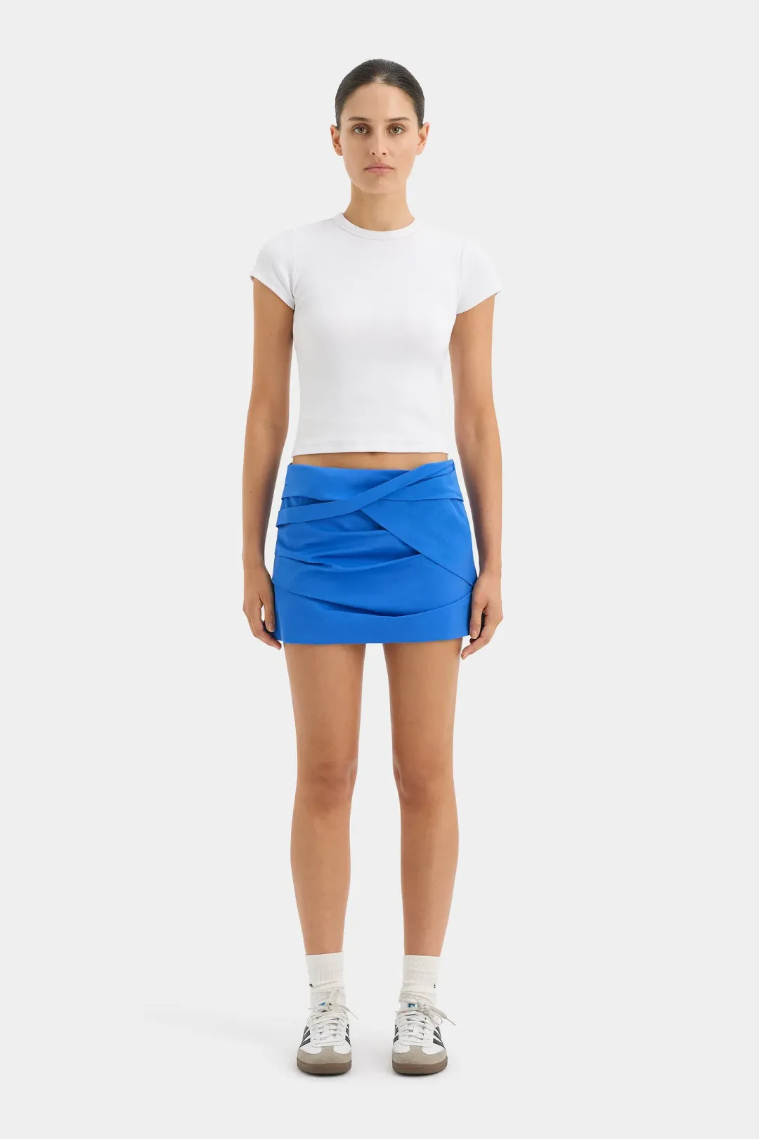 Sir The Label Azul Twist Mini Skirt Cobalt Size 3 / AU 12  for rent on The Volte - main image