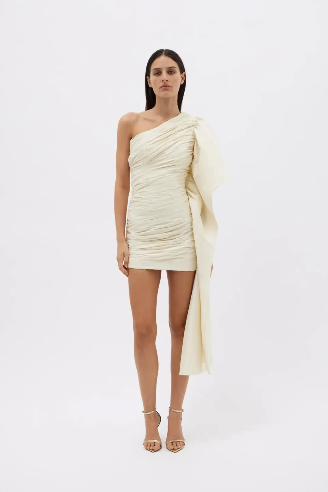 Rachael Gilbert Marji Mini Dress Cream Size 0/AU 6 for rent on The Volte - main image