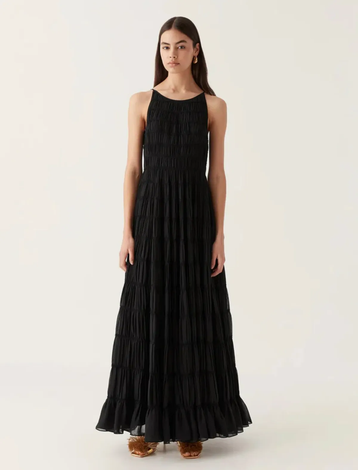 Aje Rosewood Ruched Maxi Dress Black Size 14 - Image 2