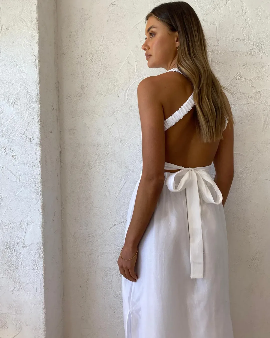 Sir The Label Franc Cross Back Gown Ivory Size 0/AU 6 for rent on The Volte - main image