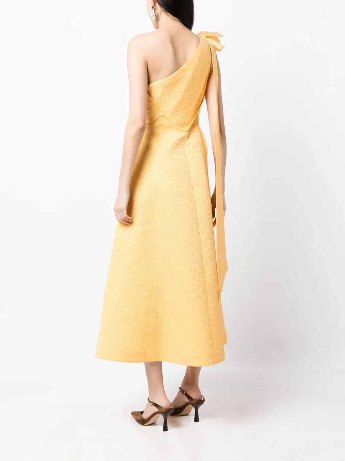 Rachel Gilbert Emiliano Midi Dress Lemondrop Size 2 / AU 10 - Image 3