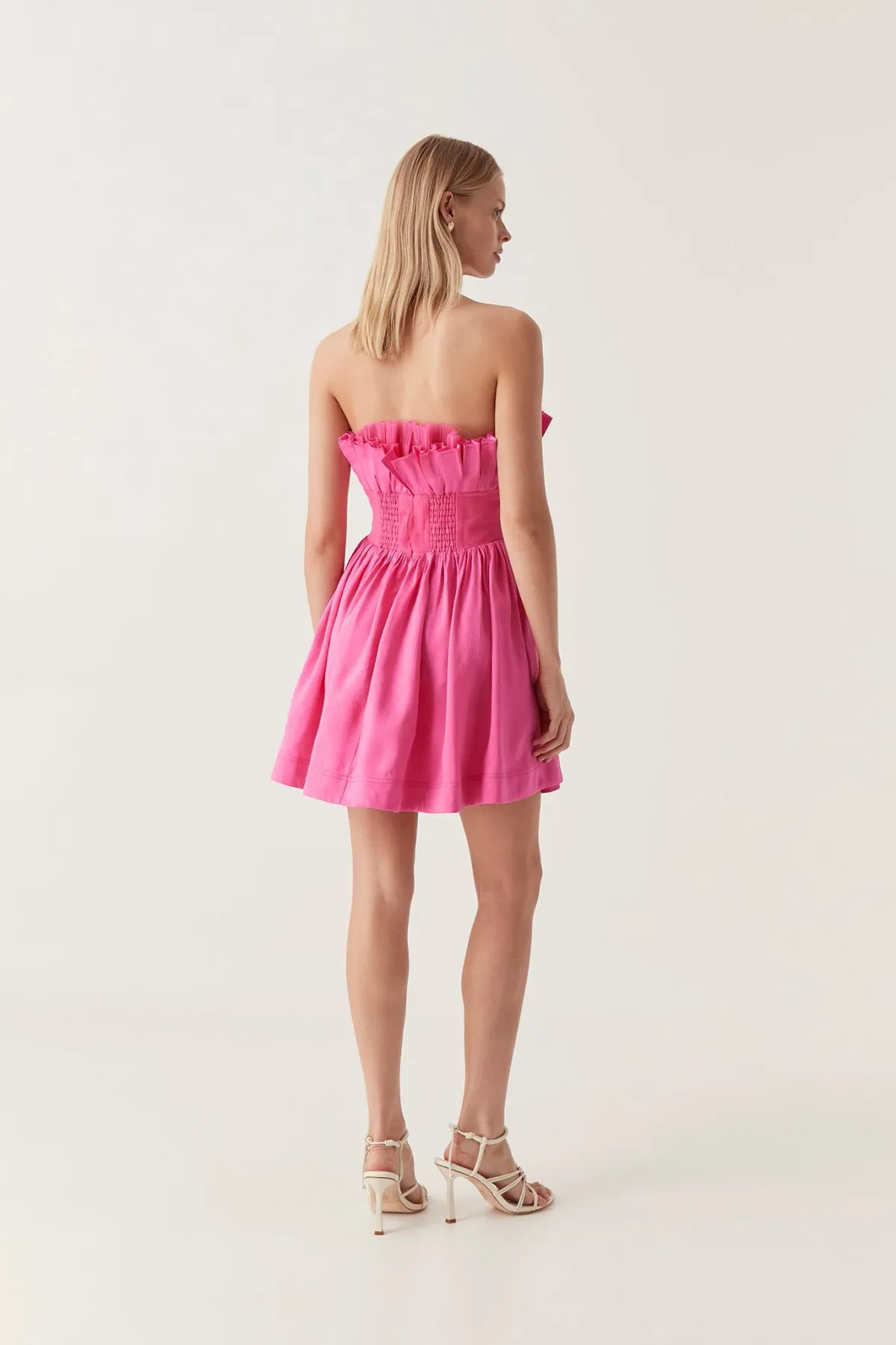 Aje Whisper Layered Mini Dress Pink Size 6 - Image 3
