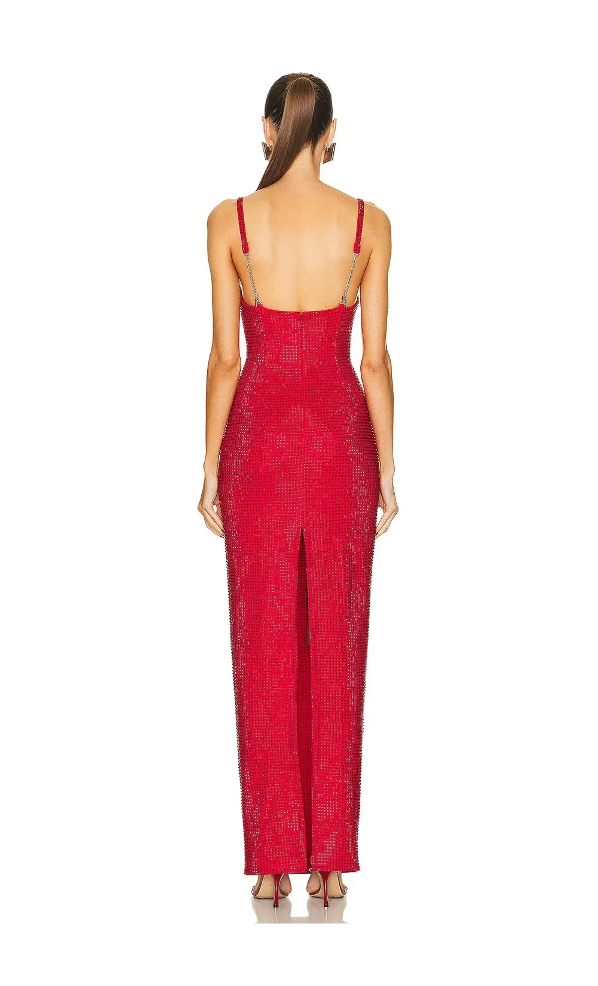 Area Crystal Embellished Gown Red Size 8 - Image 5