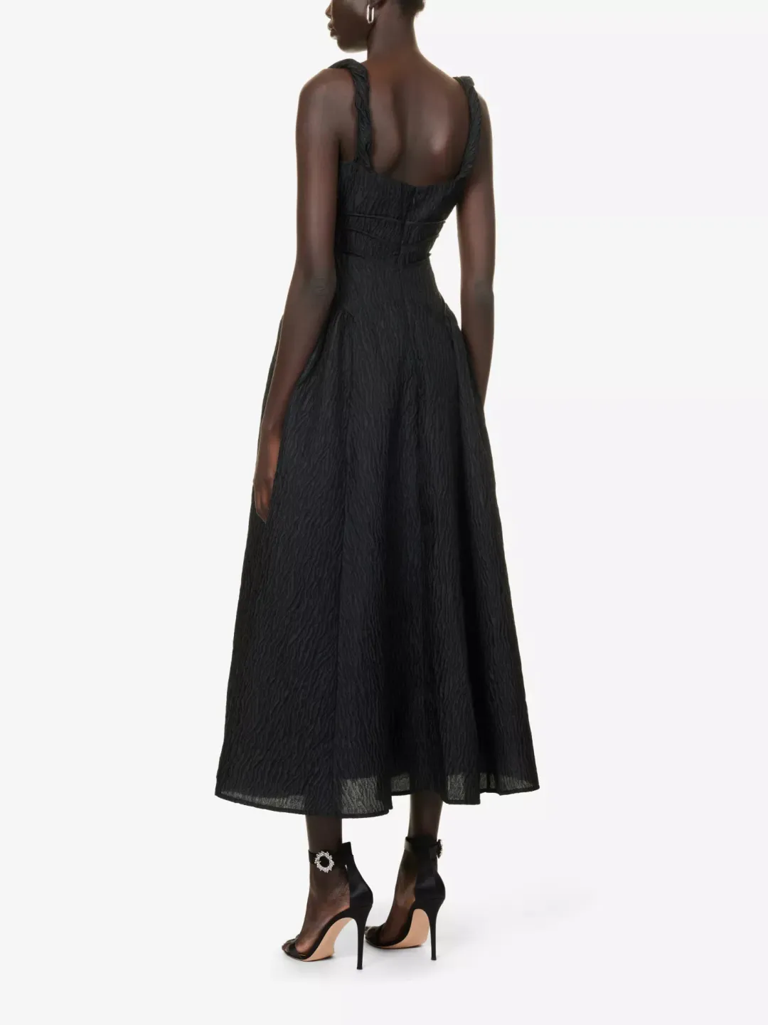 Rachel Gilbert Sophy Strap Midi Dress Black Size 1 / AU 8 for rent on The Volte - main image