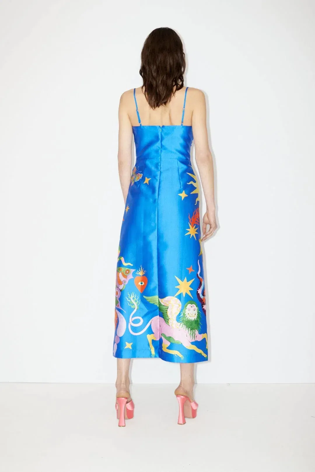 Alemais Guardian Midi Dress in Azure Size 8 for rent on The Volte - main image