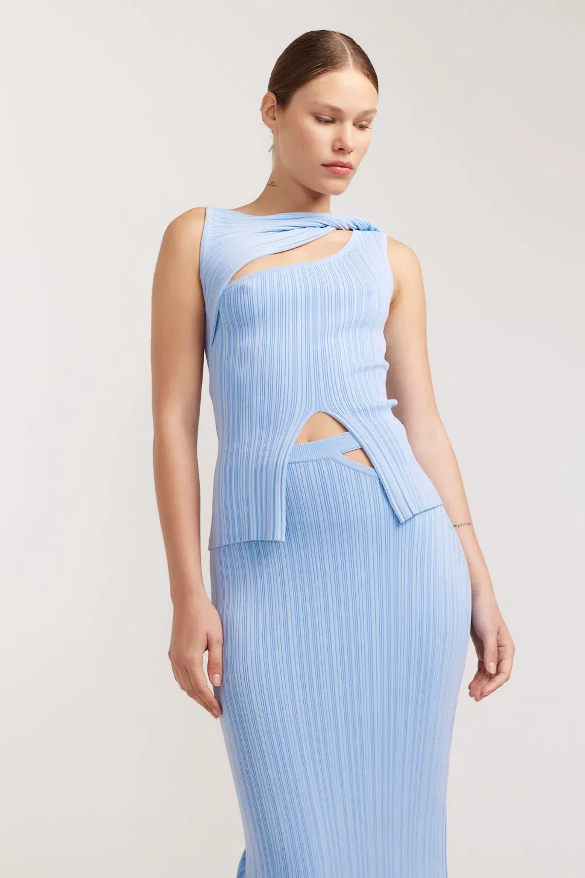 Henne Romee Knit Set Light Blue Size 8 - Image 2