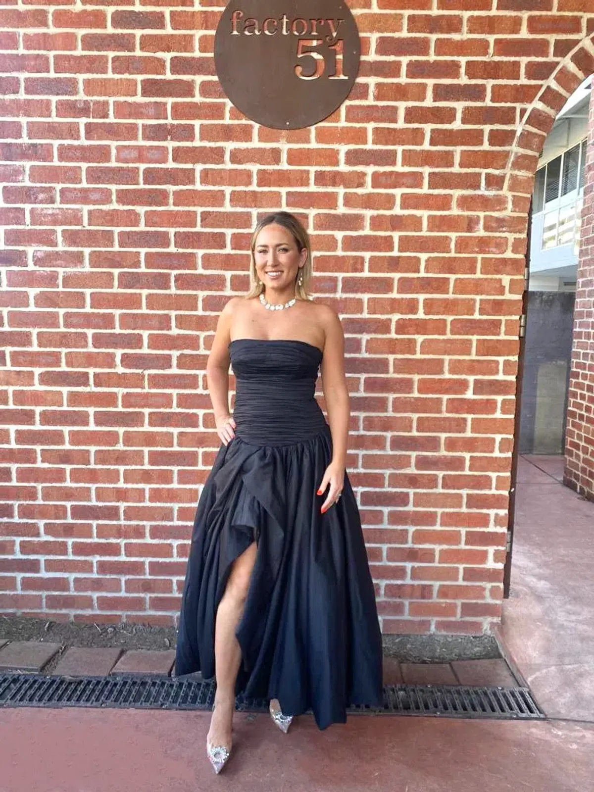 Aje Violette Bubble Hem Maxi Dress Black Size 10 - Image 4