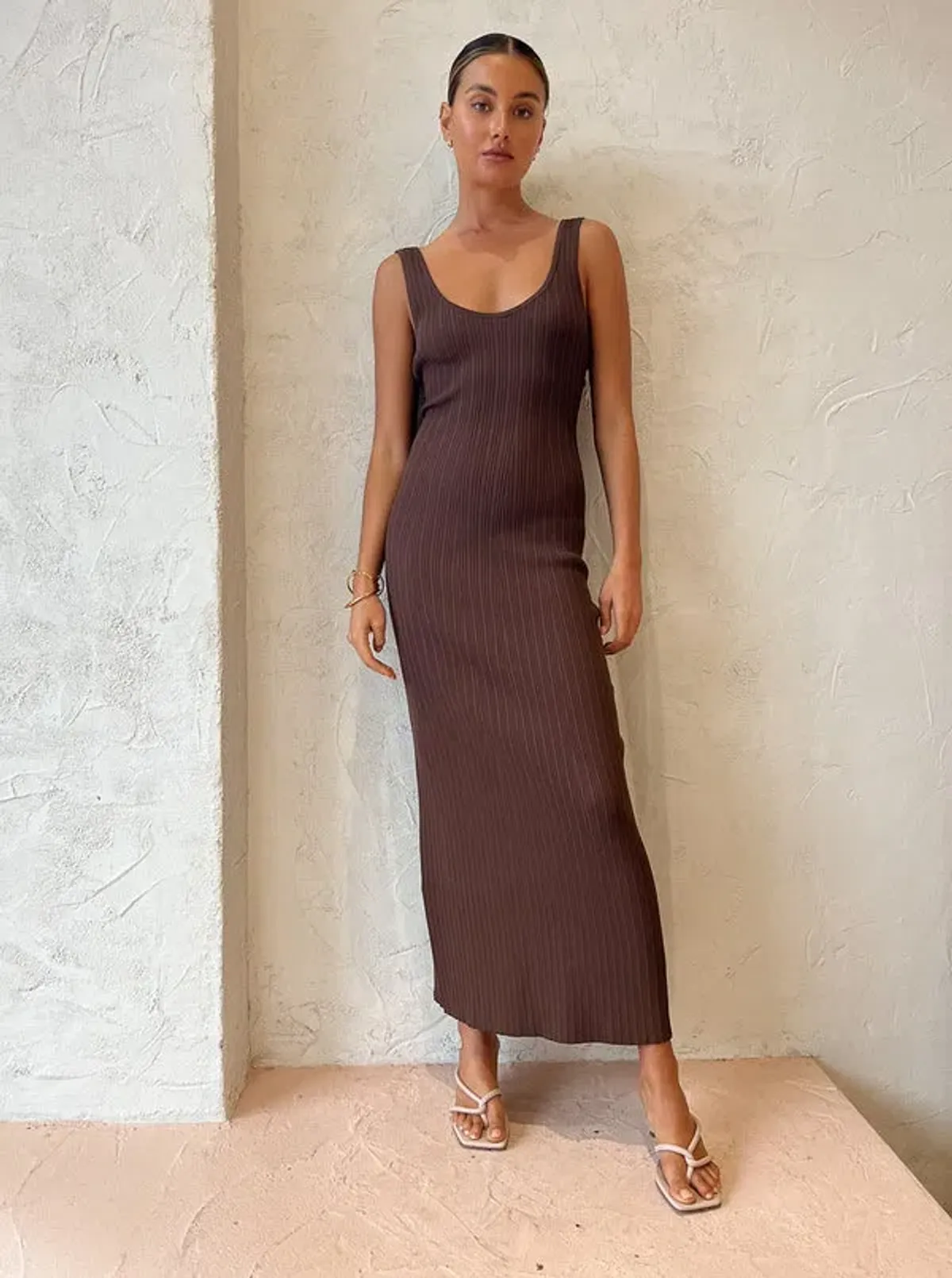 Sir The Label Sylvie Twist Dress Chocolate Size 1/ AU 8 - Image 4