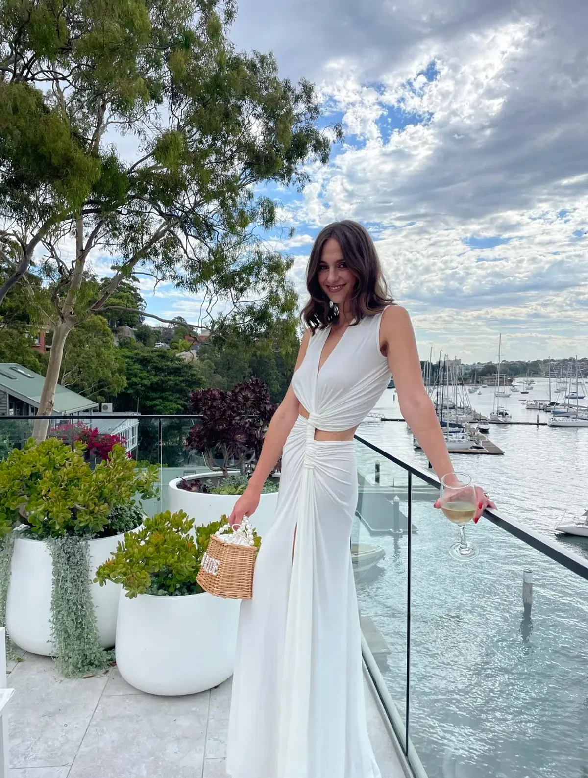 Sid Neigum Triple Loop Dress White Size 10 - Image 2