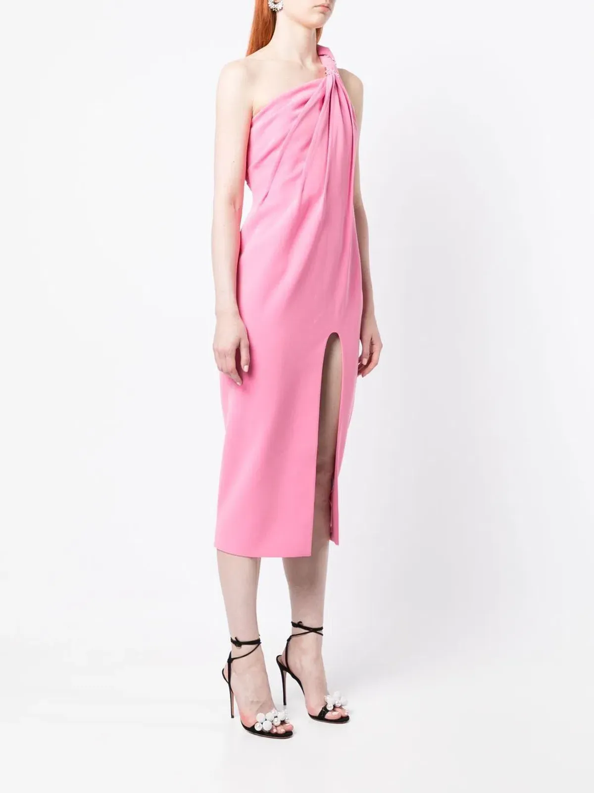Rachel Gilbert Claudio Asymmetric Dress Pink Size 2/ AU 10 - Image 1