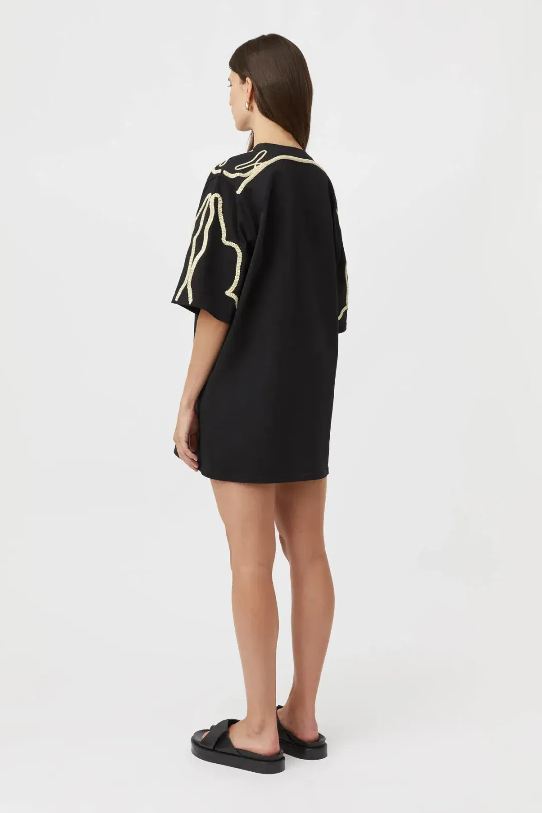 Camilla and Marc Lanza Tee Dress Black Size 8 for rent on The Volte - main image