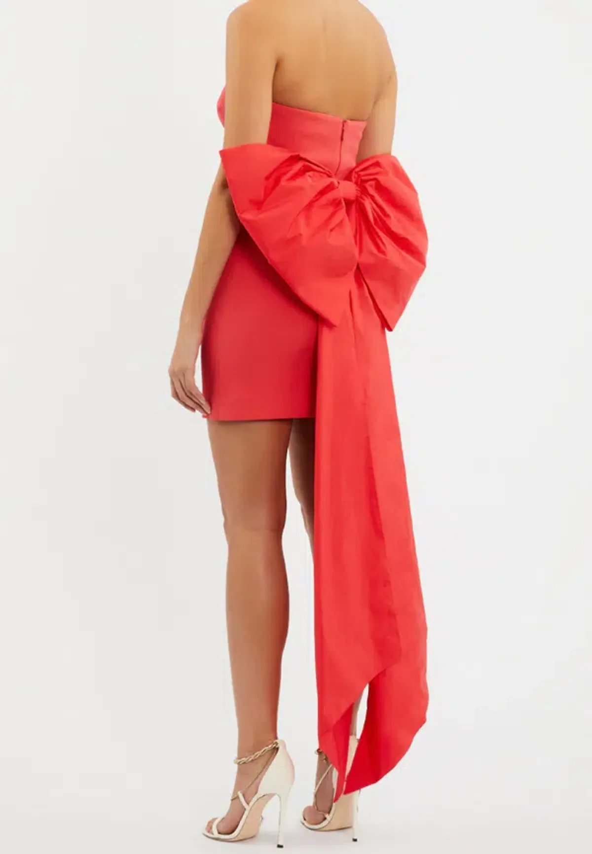 Rebecca Vallance Bon Ami Strapless Mini Dress Tangerine Size 8 - Image 4