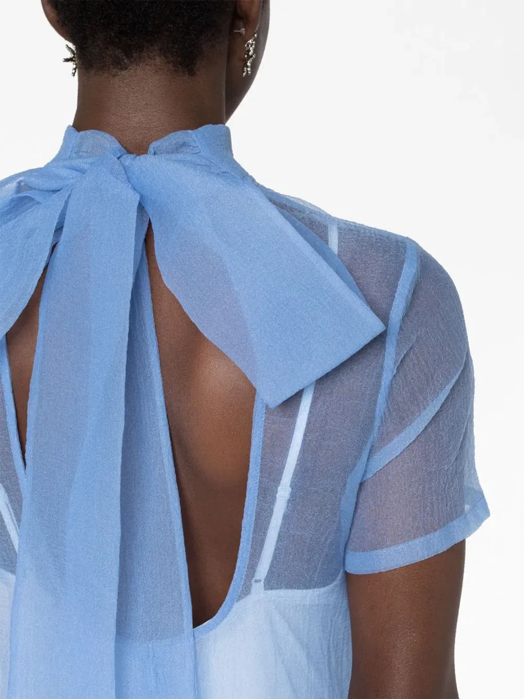 Staud Calluna Floor Length Dress Blue Size S / AU 8 for rent on The Volte - main image