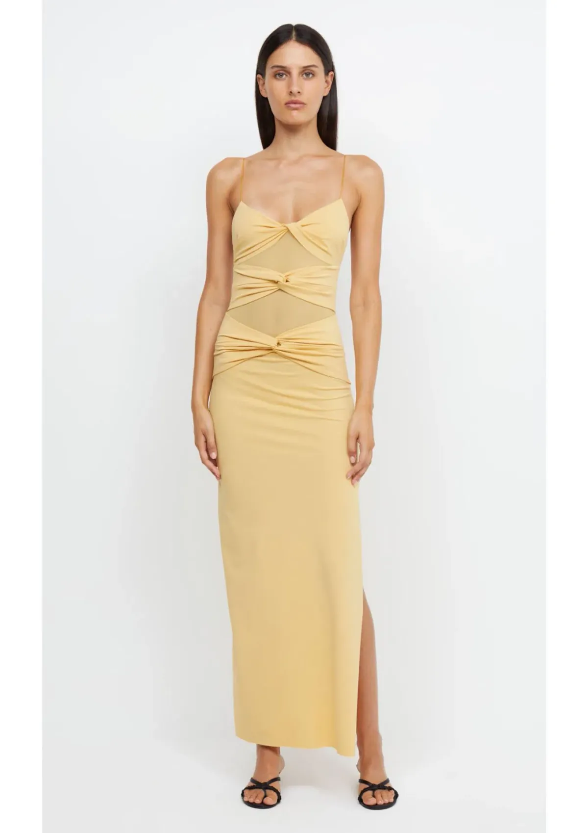 Bec & Bridge Montana Twist Maxi Dress Yellow Size 8 - Image 1