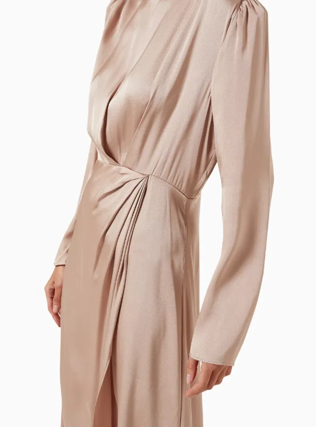 Anine Bing Kim Silk Dress Beige Size S / AU 8 for rent on The Volte - main image