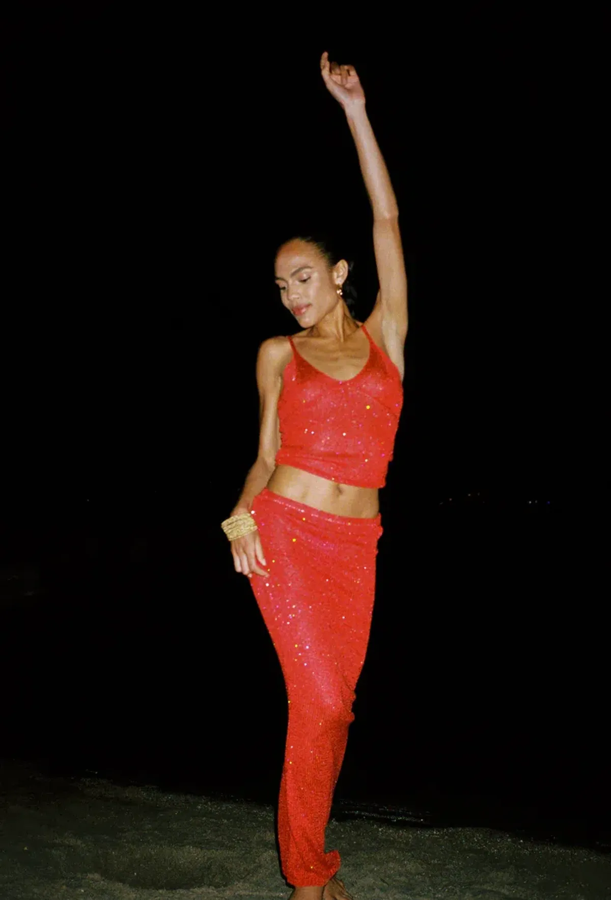 Asta Resort Carolina Camisole and Skirt Set in Rossa Sequin Size M / AU 10 - Image 5