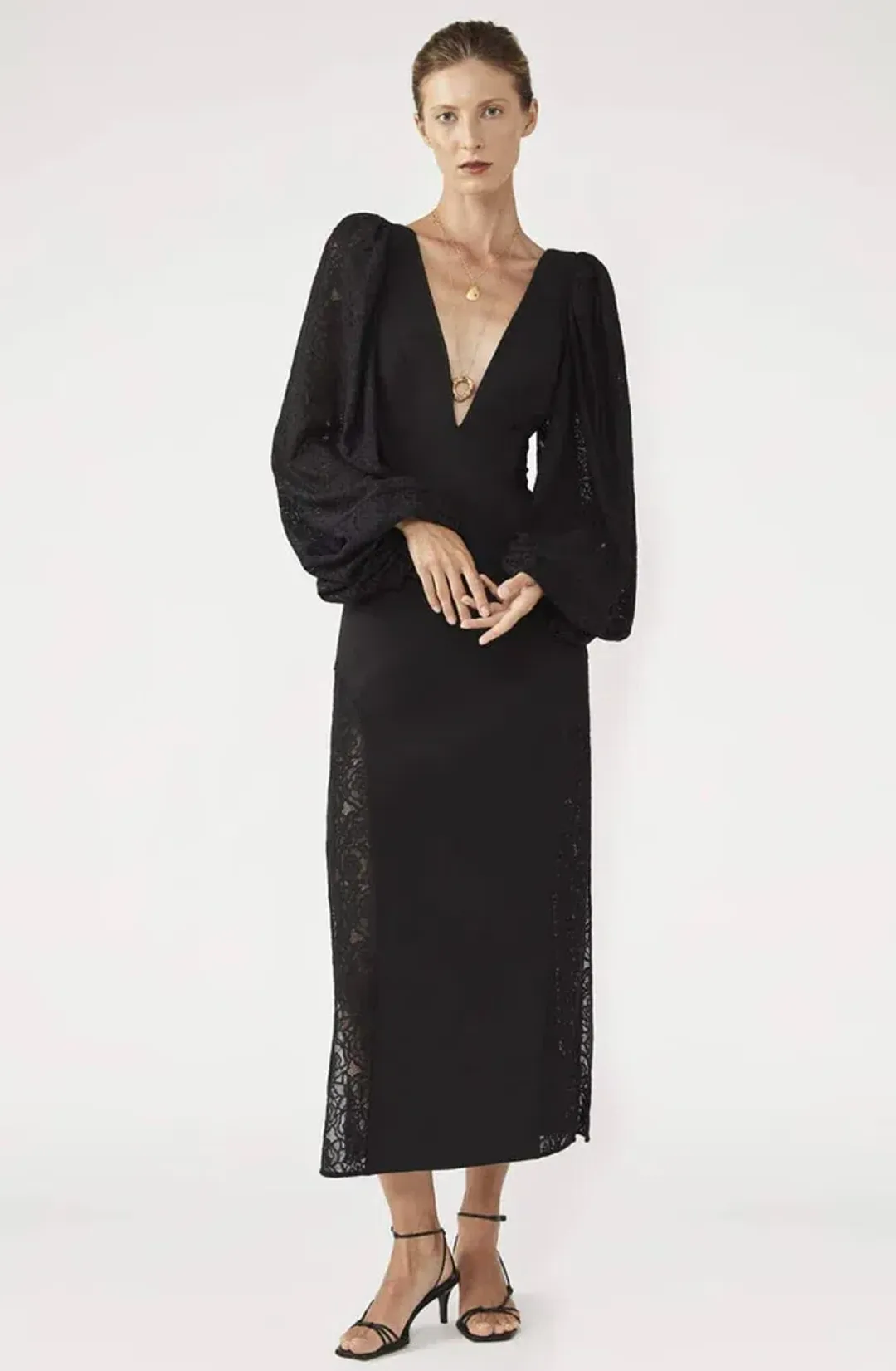 Camilla and Marc Danica Midi Dress Black Size 10 for rent on The Volte - main image