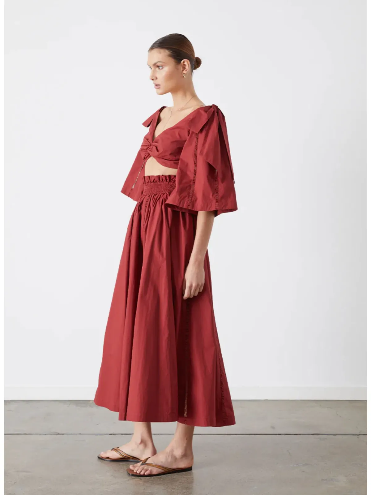 Joslin Studio Hollie Organic Cotton Crop Top + Skirt set Size 8  - Image 3