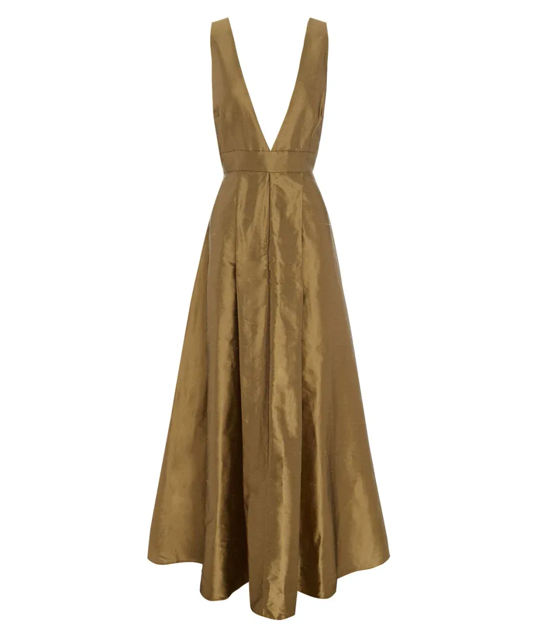 Beare Park Box Pleat Silk Gown in Marigold Gold Size AU 6 for rent on The Volte - main image