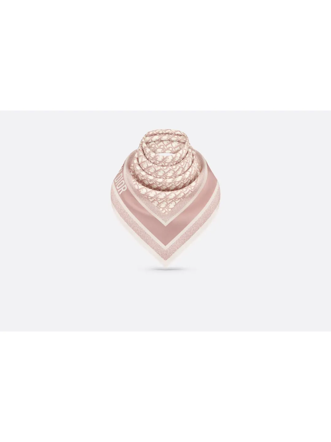 Dior Scarf Oblique Diortwin 90 Square Grey/Pink  for rent on The Volte - main image